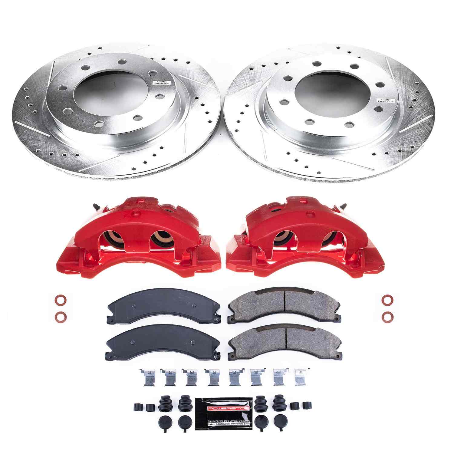 Power Stop 12-17 Nissan NV1500 Front Z23 Evolution Sport Brake Kit w/Calipers KC6518