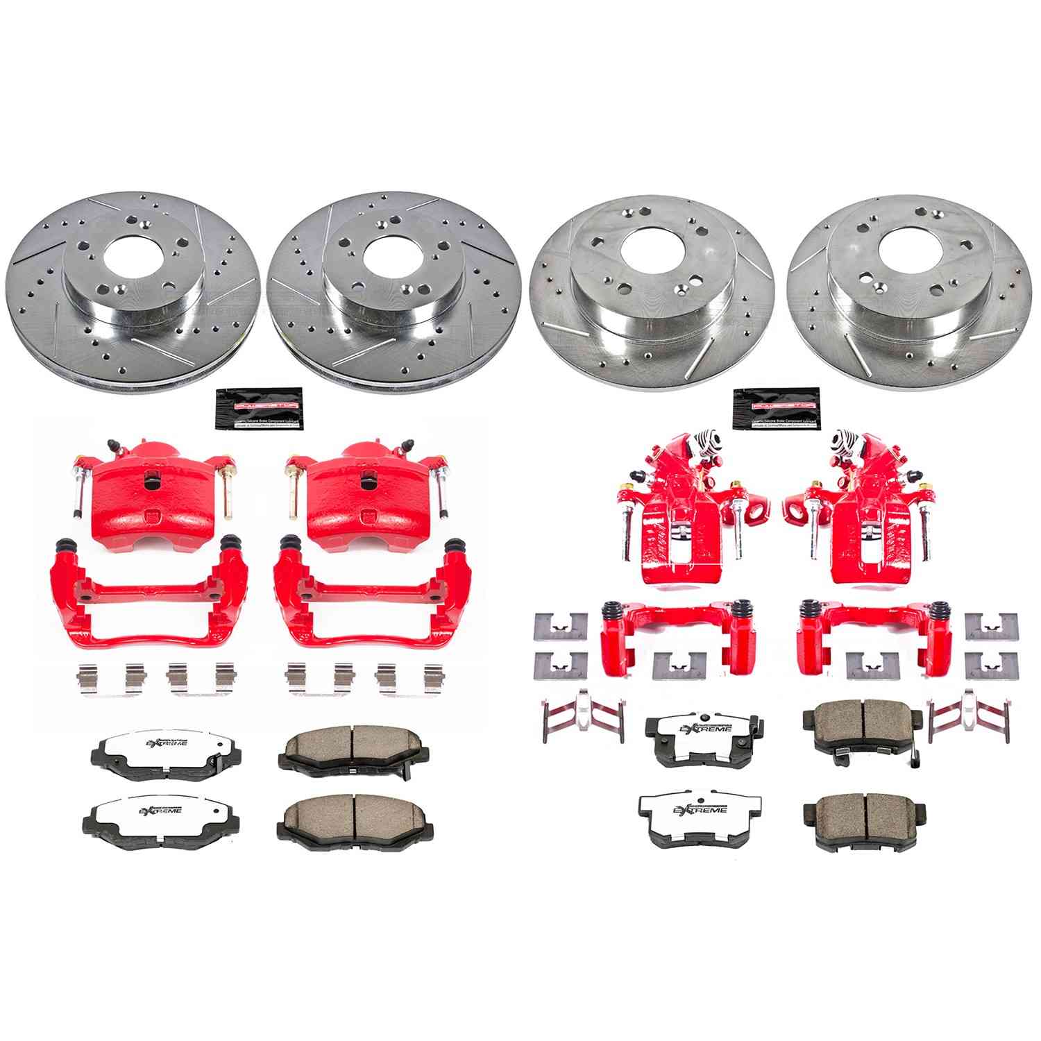 PowerStop Power Stop 14-15 Acura ILX Z26 Street Kit w/ Calipers - Front and Rear KC6781-26