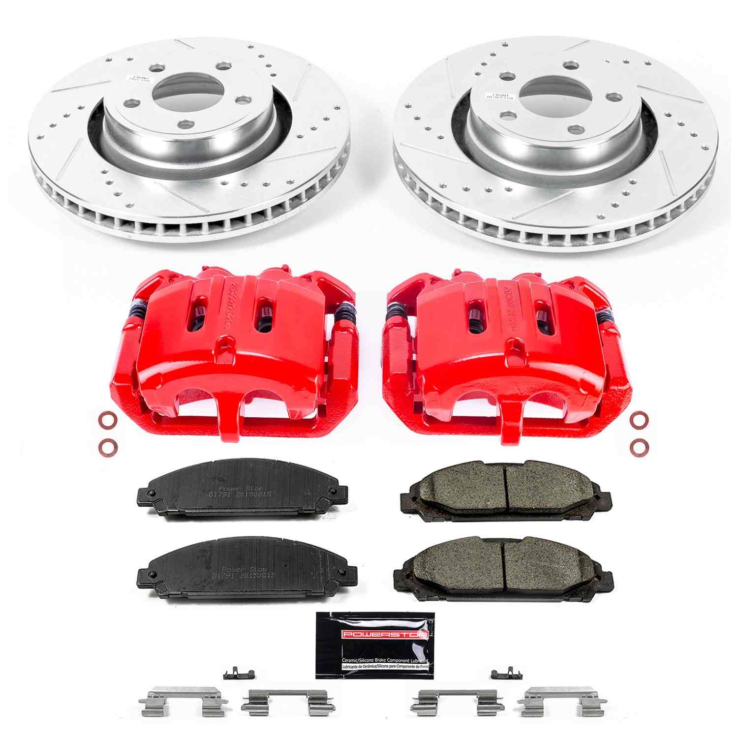 Power Stop 15-17 Ford Mustang Front & Rear Z23 Evolution Sport Brake Kit w/Calipers KC6808