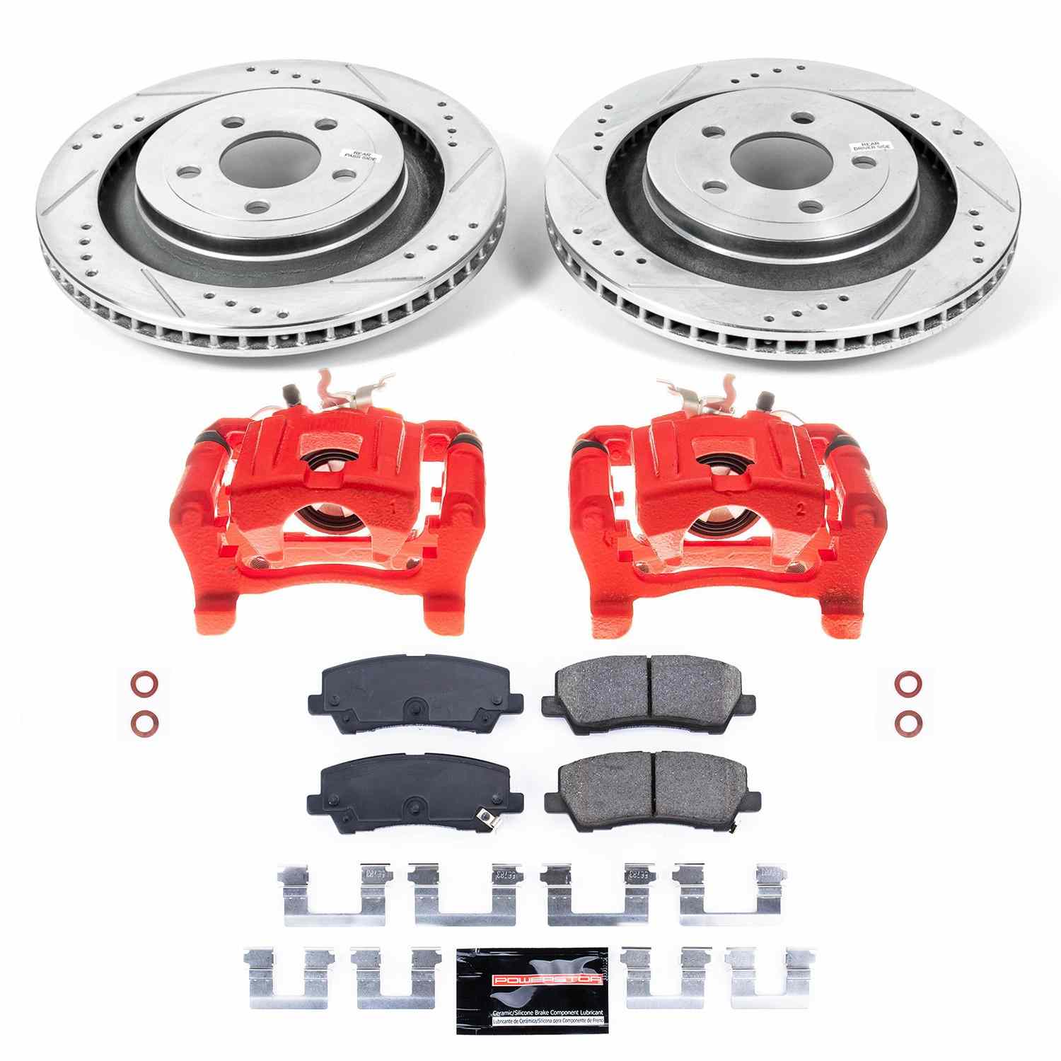 Power Stop 15-19 Ford Mustang Rear Z23 Evolution Sport Brake Kit w/Calipers KC6812