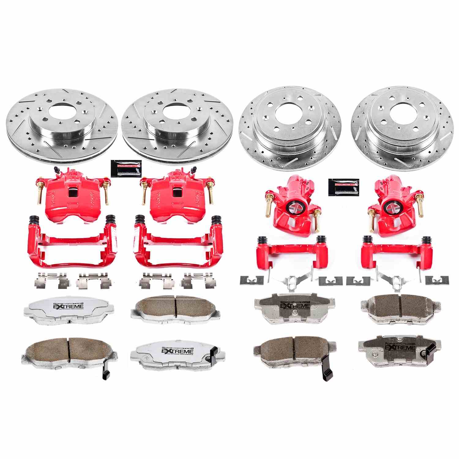 PowerStop Power Stop 94-01 Acura Integra Z26 Street Kit w/ Calipers - Front and Rear KC693-26