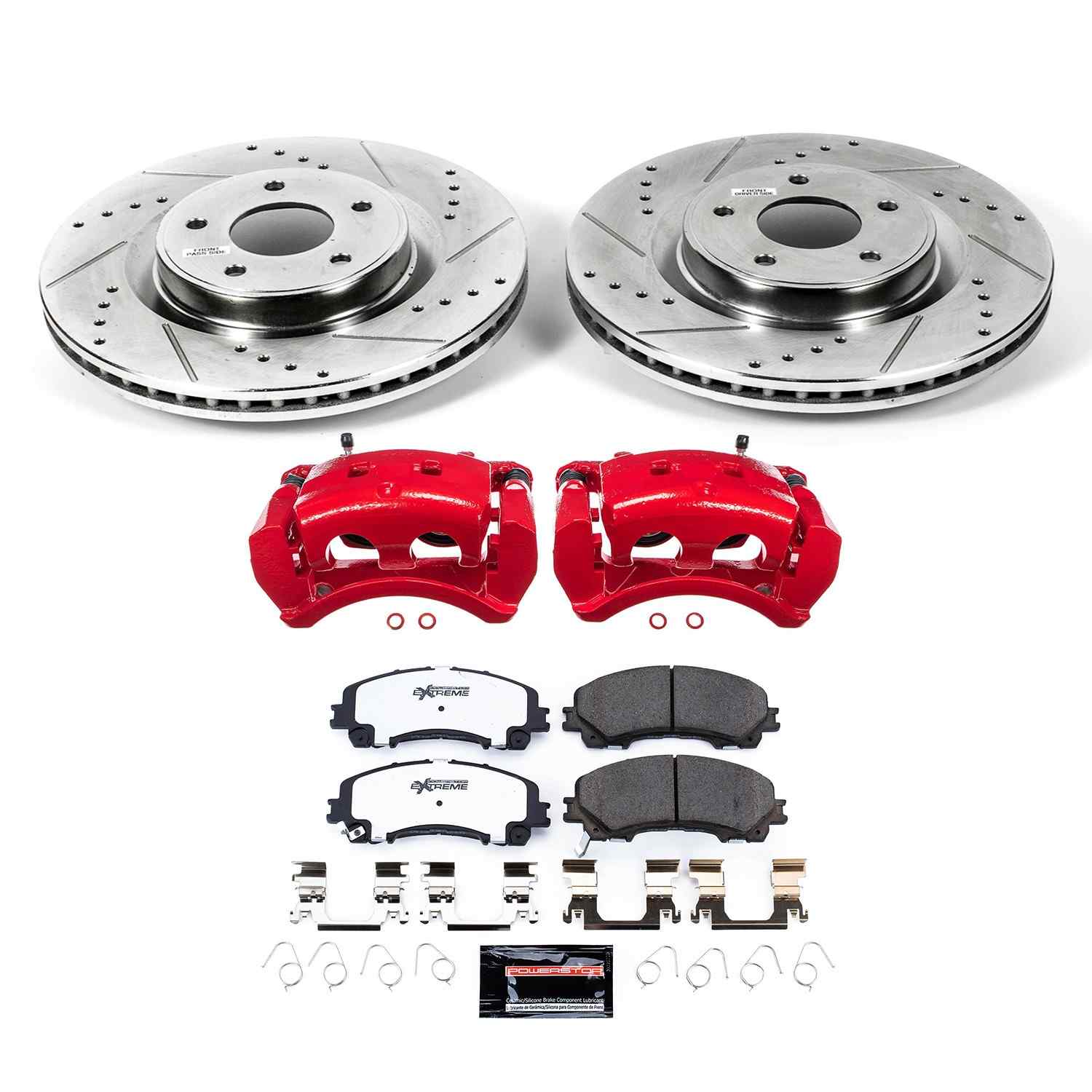 Power Stop 14-19 Infiniti Q50 Front Z26 Street Warrior Brake Kit w/Calipers KC6944-26