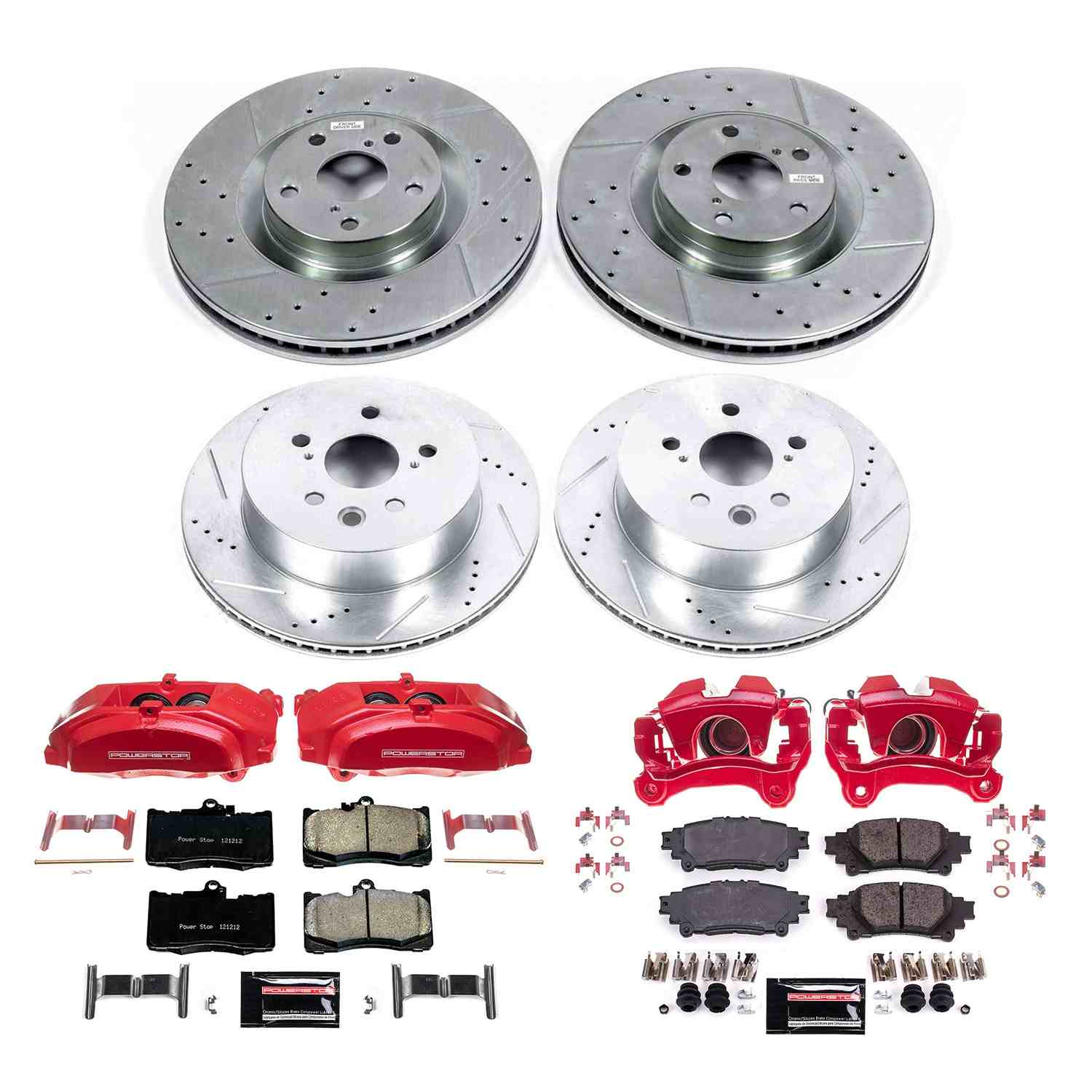 PowerStop Power Stop 14-15 Lexus IS350 Front & Rear Z23 Evolution Kit W/Cals KC6947