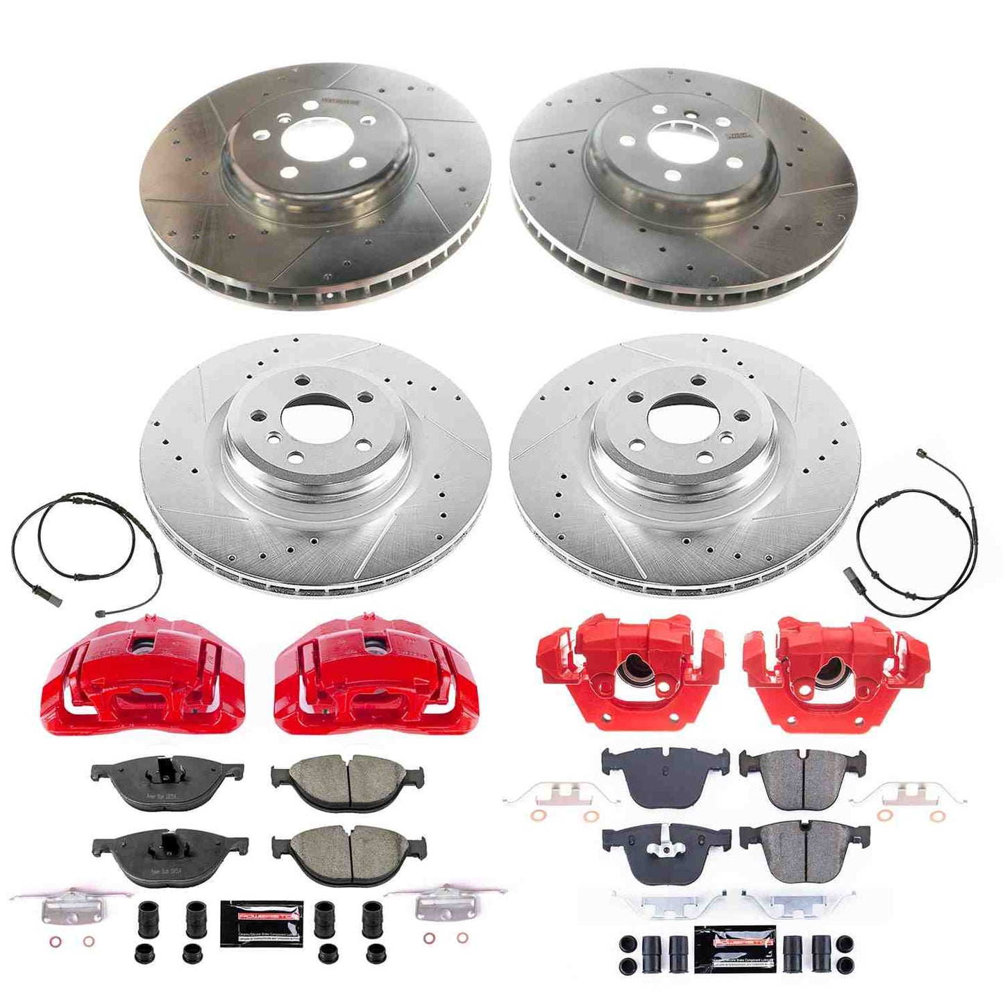 PowerStop Power Stop 10-15 BMW 750i Front & Rear Z23 Evolution Kit W/Cals KC7098