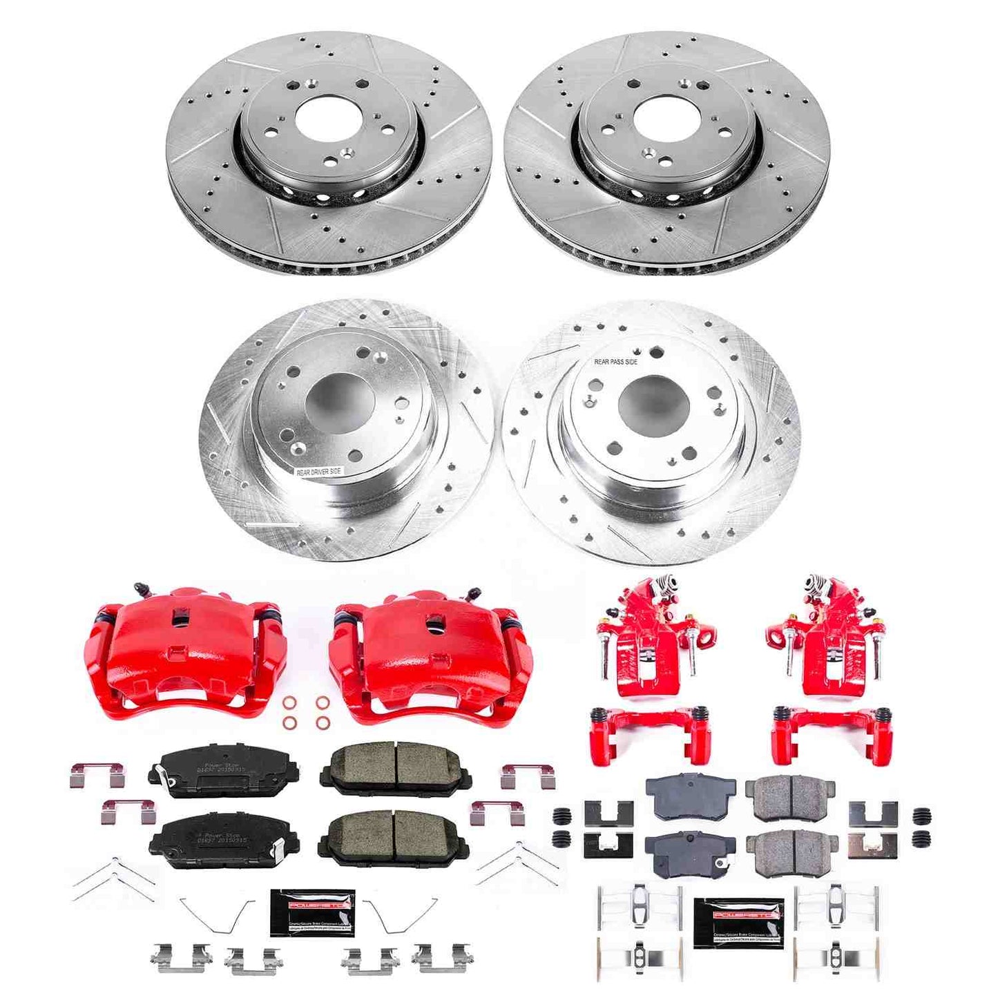 PowerStop Power Stop 2016 Acura ILX Front & Rear Z23 Evolution Kit W/Cals KC7283