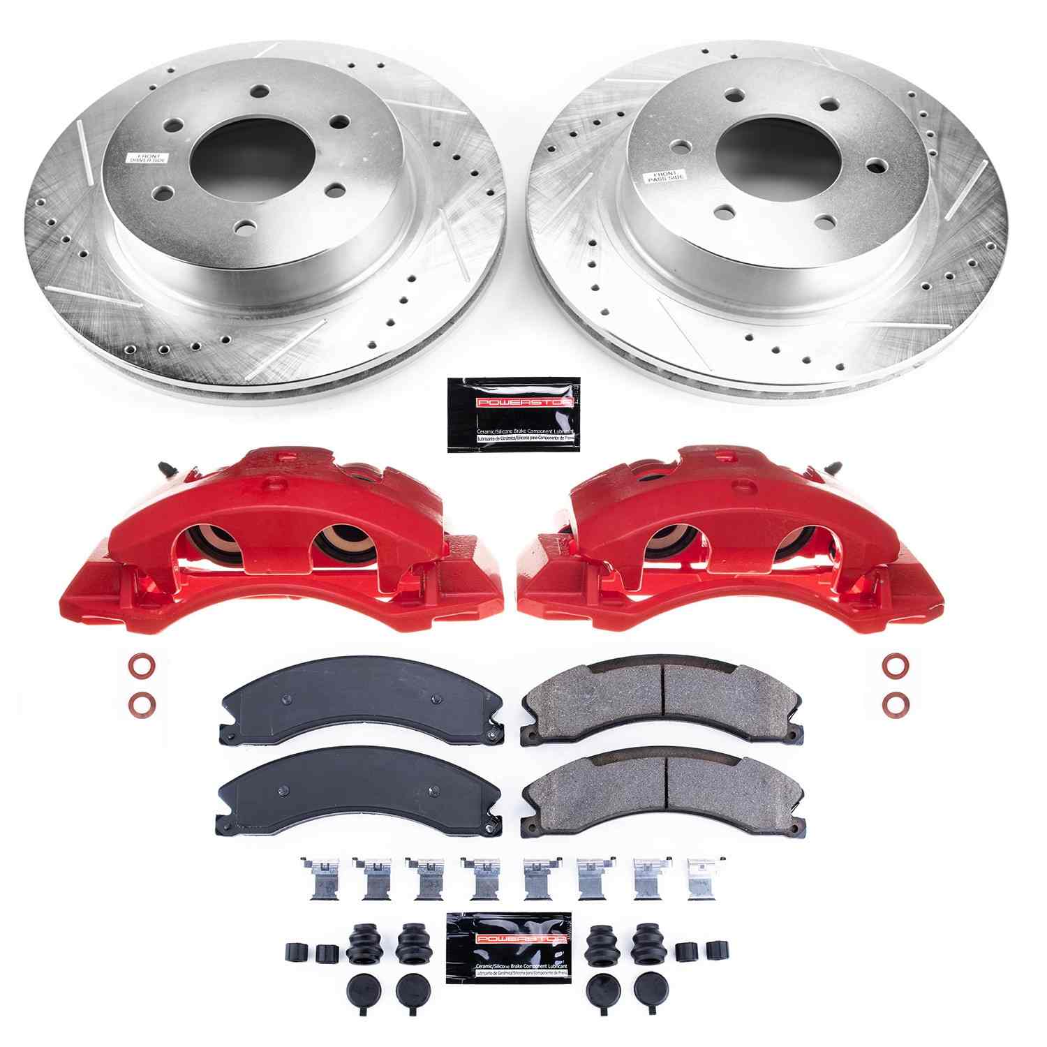 Power Stop 16-19 Nissan Titan XD Front Z23 Evolution Sport Brake Kit w/Calipers KC7875