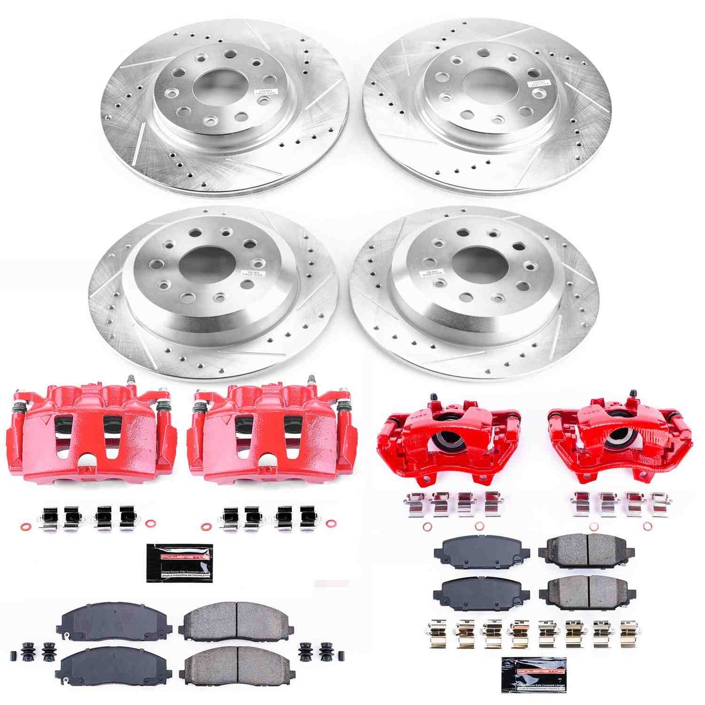 PowerStop Power Stop 18-19 Jeep Wrangler Z23 Evolution Kit w/ Calipers - Front and Rear KC7939