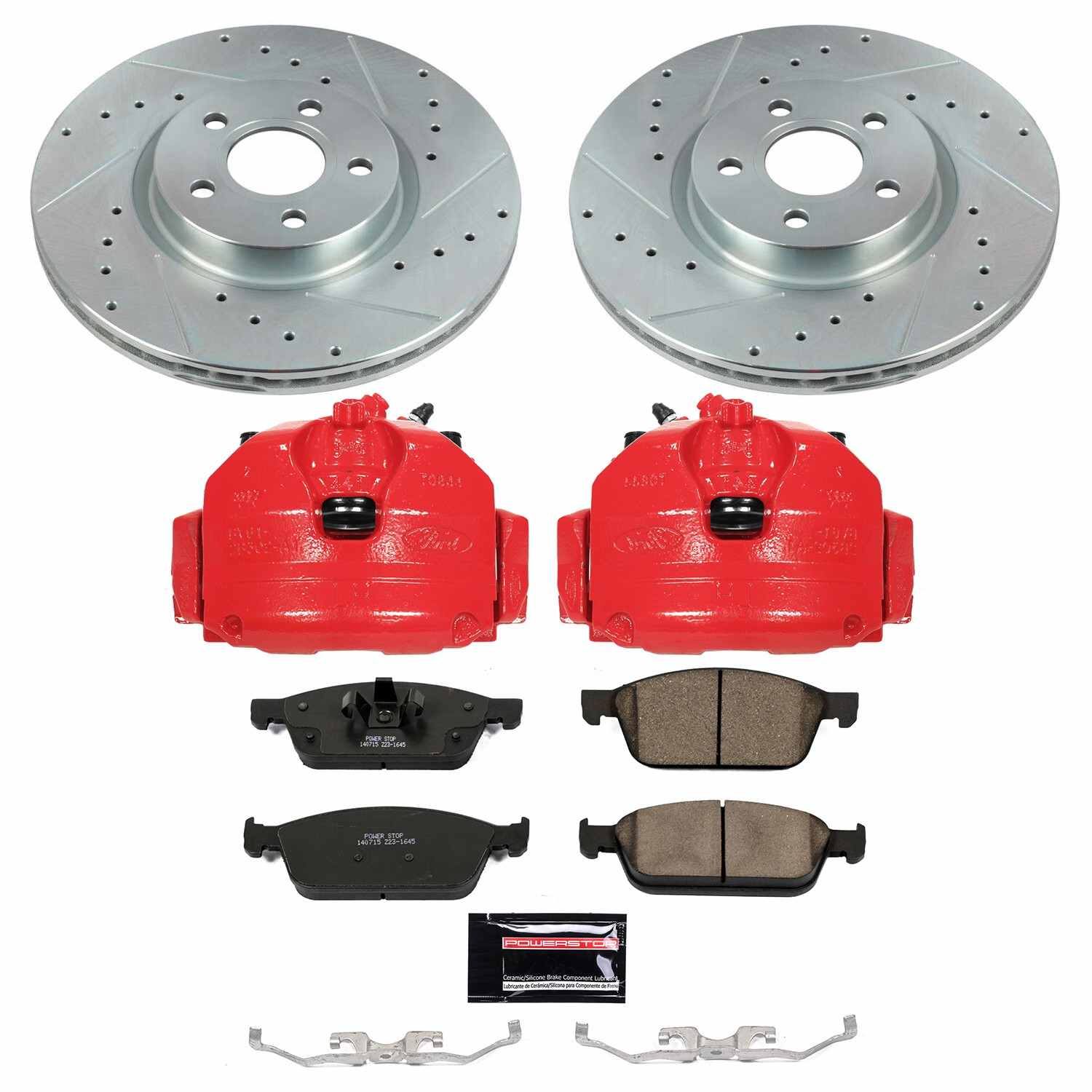 Power Stop 18-19 Ford Transit Connect Front Z23 Evolution Sport Brake Kit w/Calipers KC8175