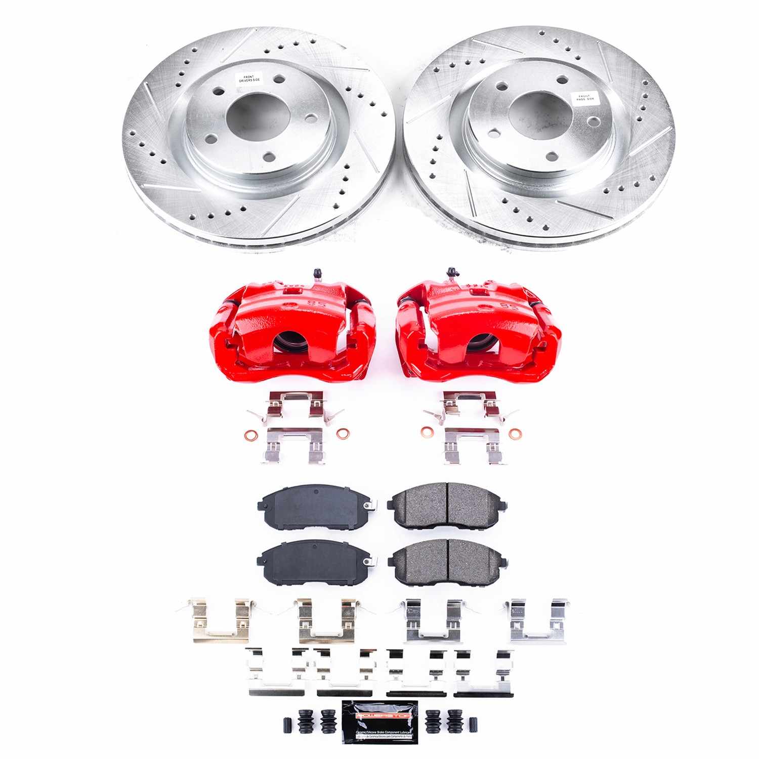 Power Stop 2019 Nissan Sentra Front Z23 Evolution Sport Brake Kit w/Calipers KC8327