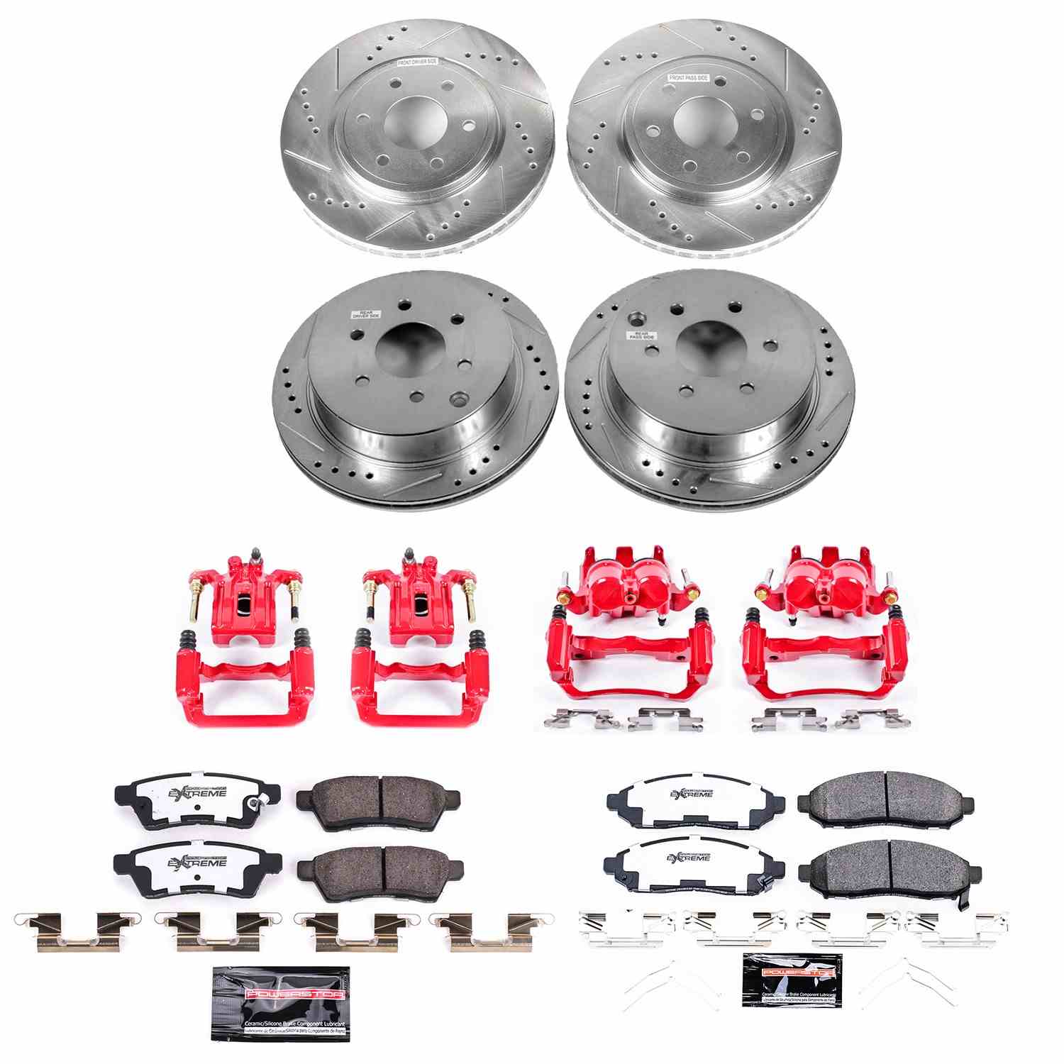 Power Stop 2019 Nissan Frontier 2WD Front & Rear Z36 Truck & Tow Brake Kit w/Calipers KC8358-36