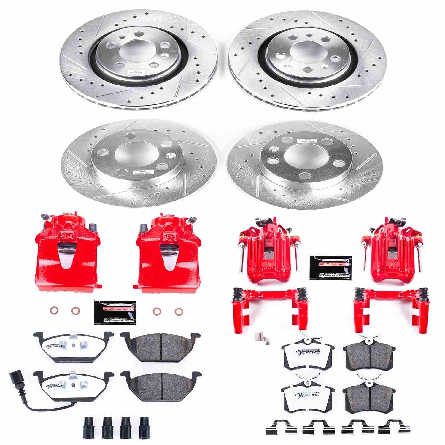 PowerStop Power Stop 05-01 Volkswagen Jetta Z26 Street Kit w/ Calipers - Front and Rear KC840B-26