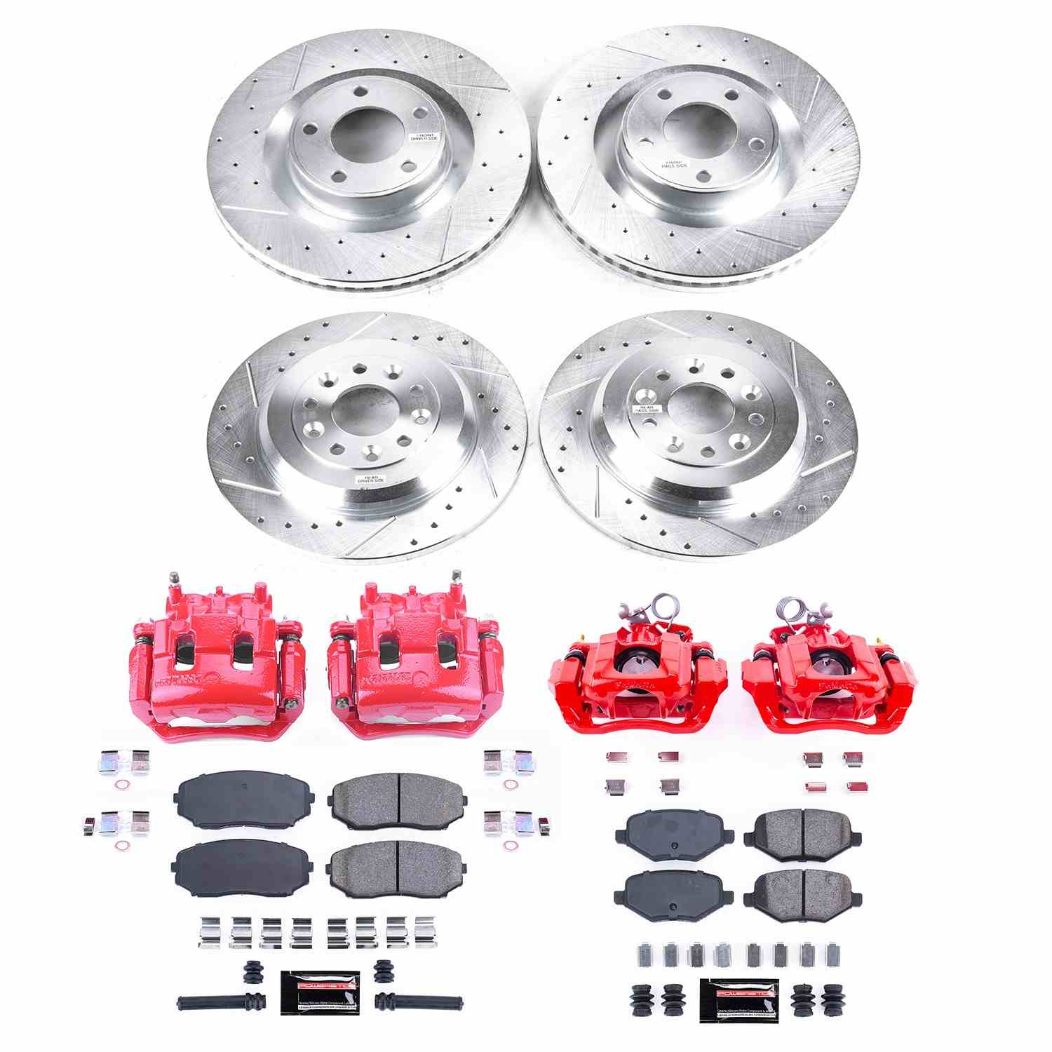 PowerStop Power Stop 13-14 Ford Edge Front & Rear Z23 Evolution Kit W/Cals KC8847