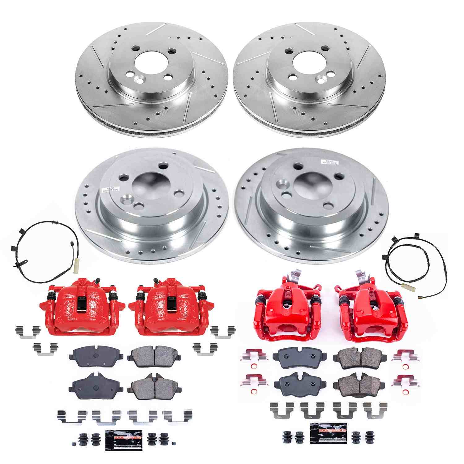 PowerStop Power Stop 2011 Mini Cooper Front & Rear Z23 Evolution Kit W/Cals KC8915