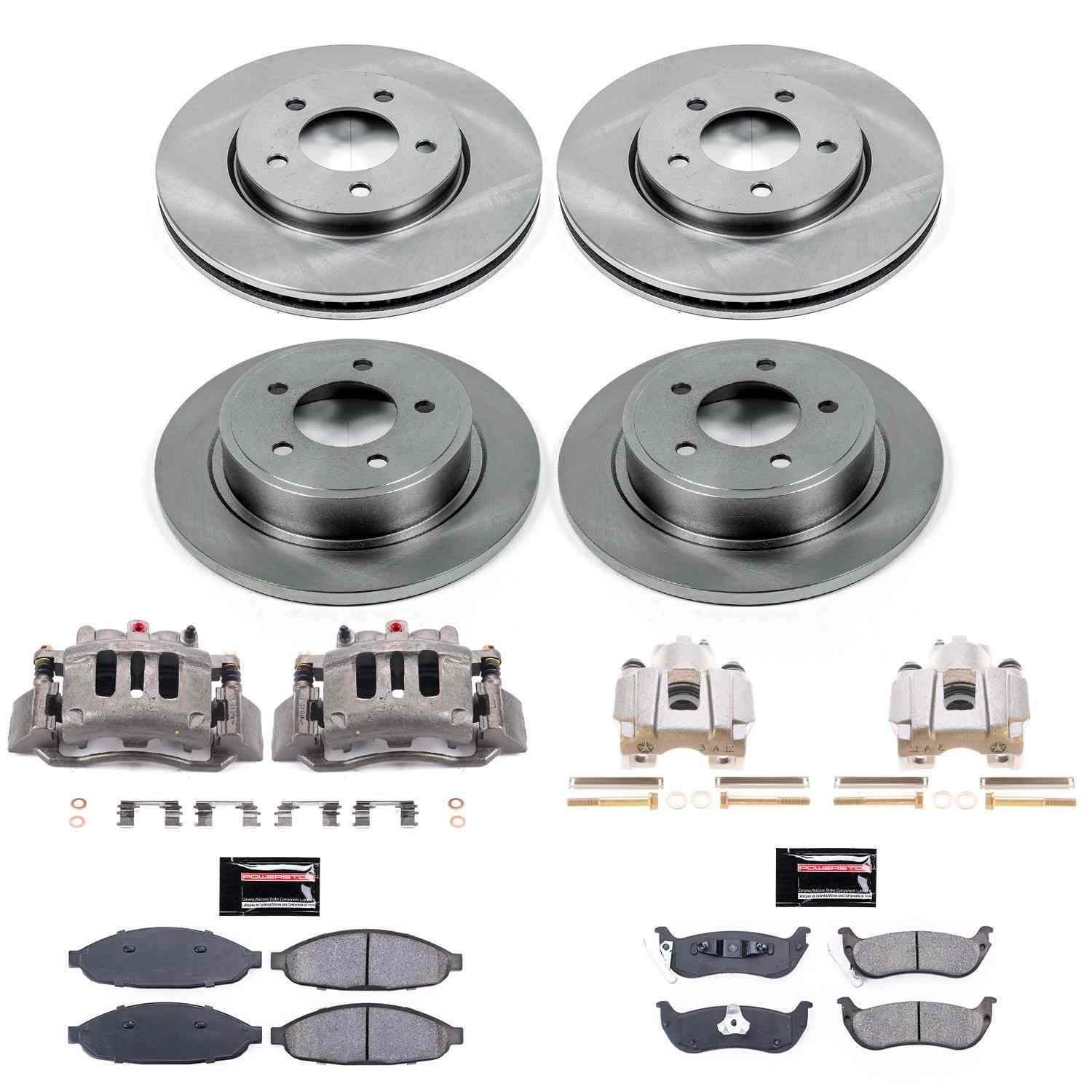 Power Stop 04-08 Chrysler Pacifica Front & Rear Autospecialty Brake Kit w/Calipers KCOE2838