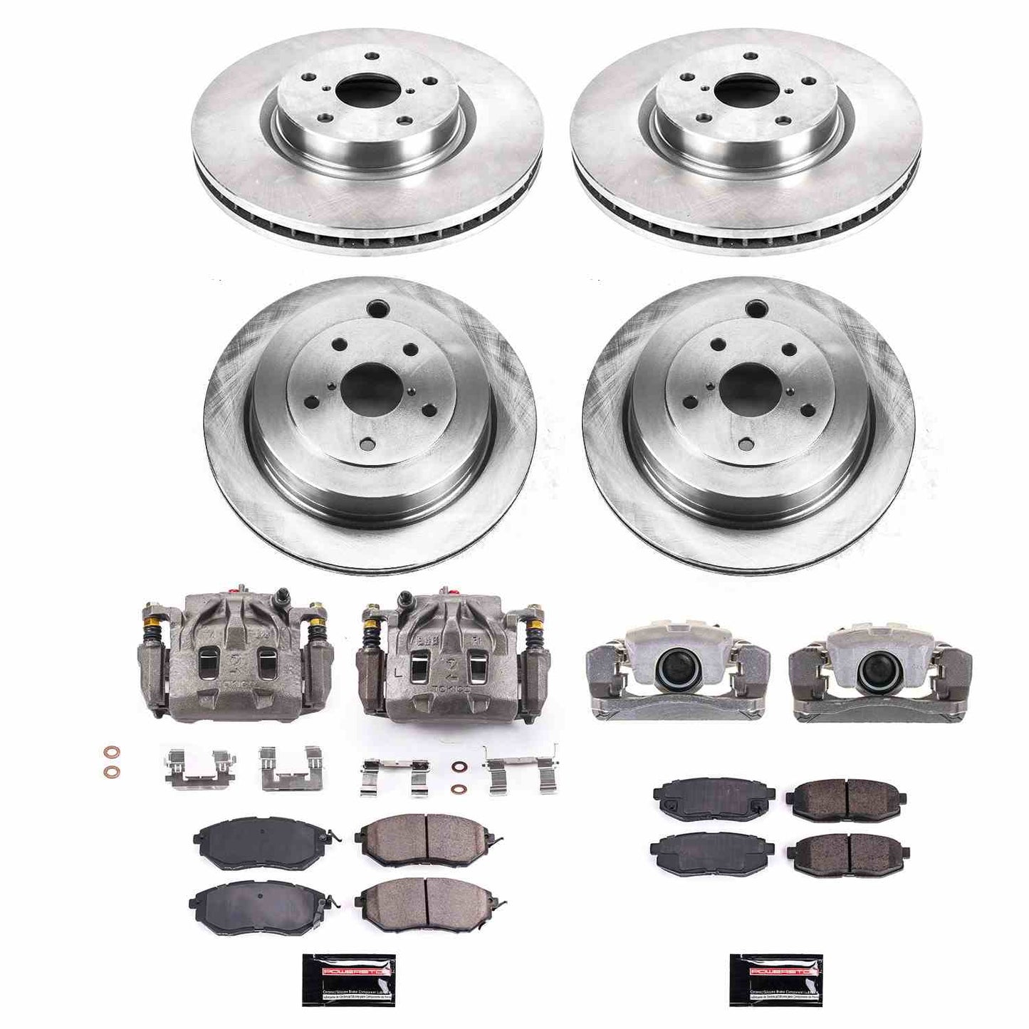 PowerStop Power Stop 08-14 Subaru Tribeca Front & Rear Autospecialty Kit KCOE4088