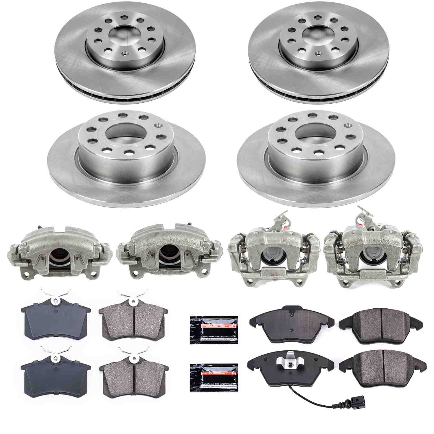 Power Stop 2019 Volkswagen Beetle Front & Rear Autospecialty Brake Kit w/Calipers KCOE5749A