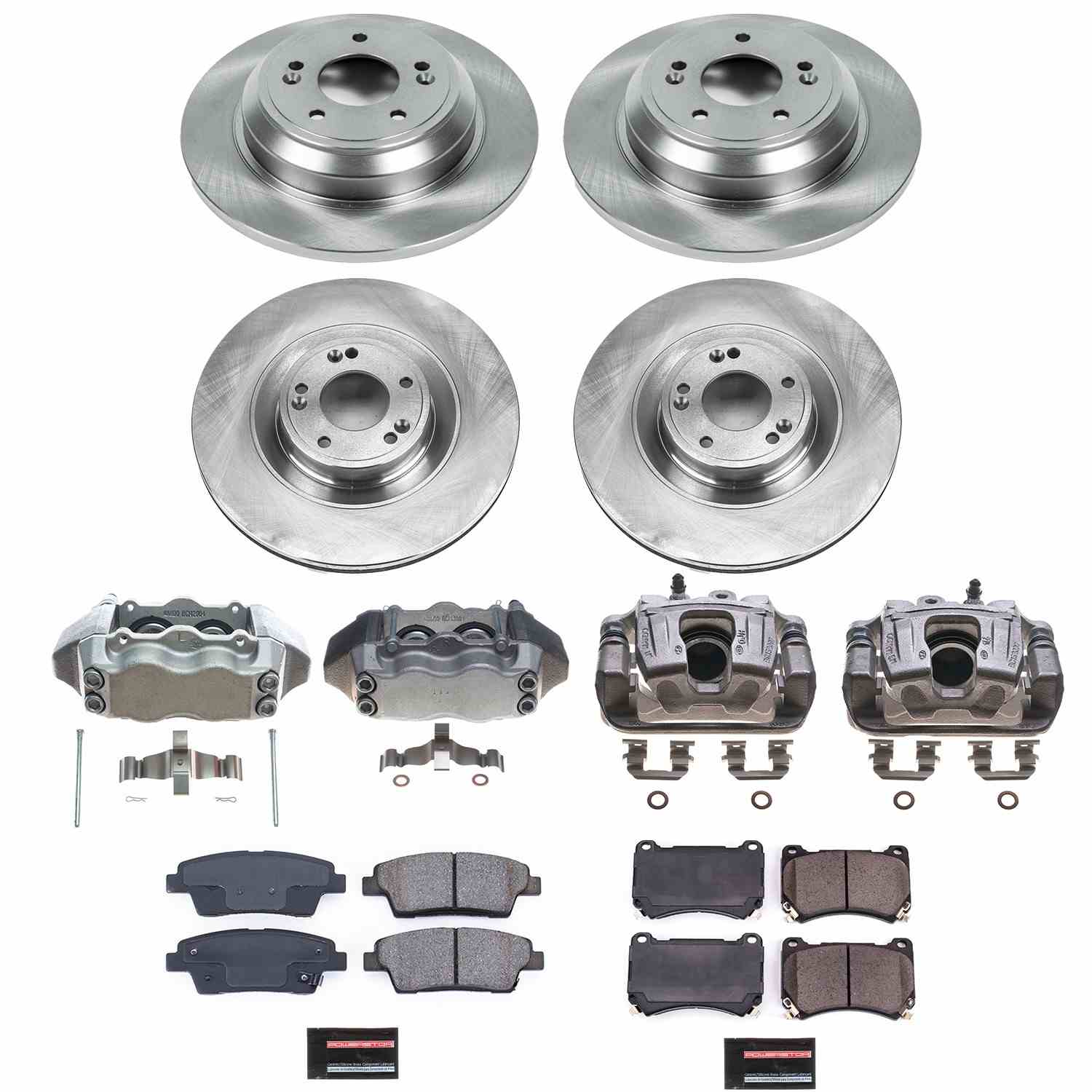 Power Stop 12-14 Hyundai Genesis Front & Rear Autospecialty Brake Kit w/Calipers KCOE5929