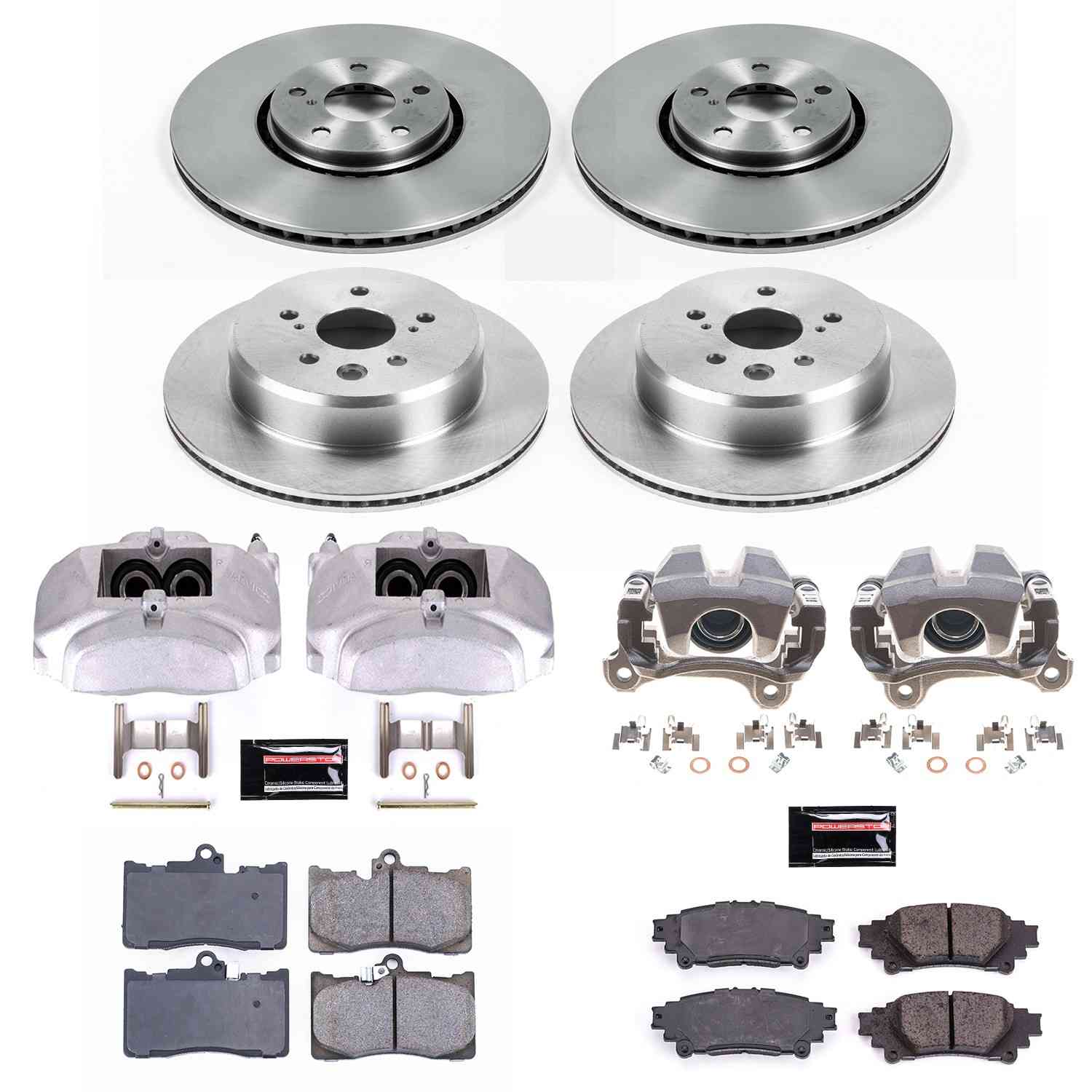 Power Stop 14-15 Lexus IS350 Front & Rear Autospecialty Brake Kit w/Calipers KCOE6929