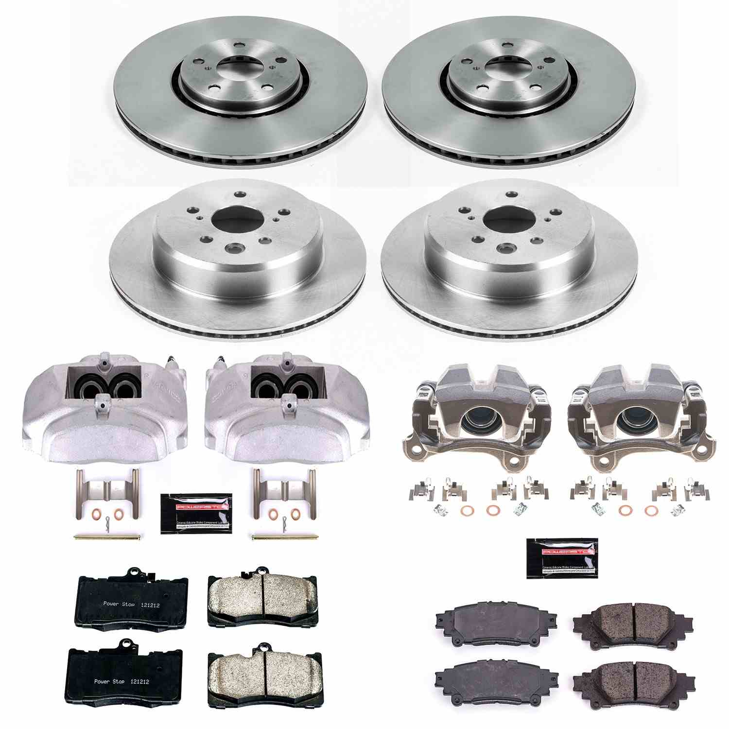 Power Stop 16-17 Lexus IS200t Front & Rear Autospecialty Brake Kit w/Calipers KCOE7604