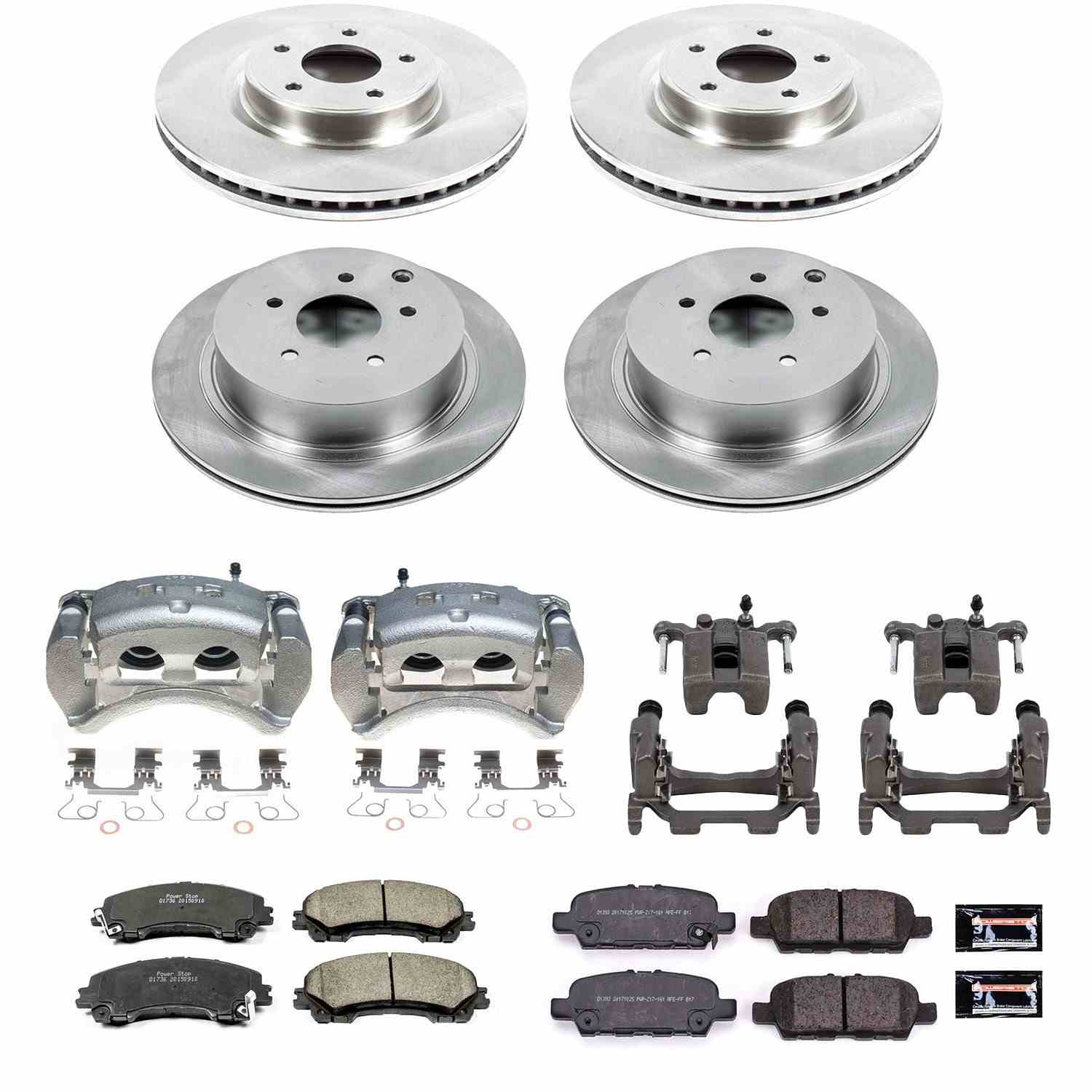 Power Stop 18-19 Infiniti Q50 Front & Rear Autospecialty Brake Kit w/Calipers KCOE8006