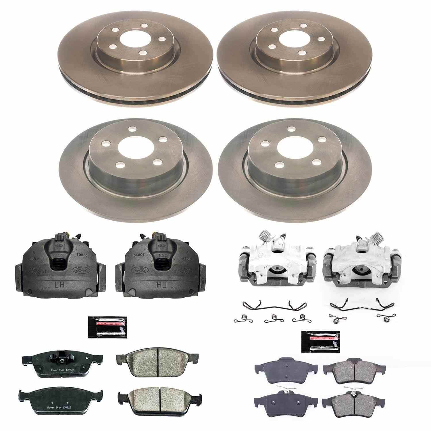 Power Stop 2020 Ford Transit Connect Front & Rear Autospecialty Brake Kit w/Calipers KCOE8174