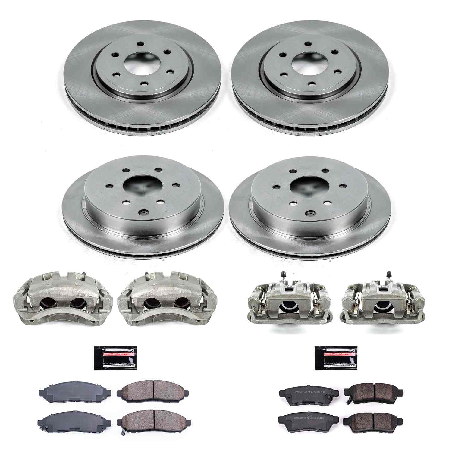 Power Stop 2019 Nissan Frontier Front & Rear Autospecialty Brake Kit w/Calipers KCOE8358