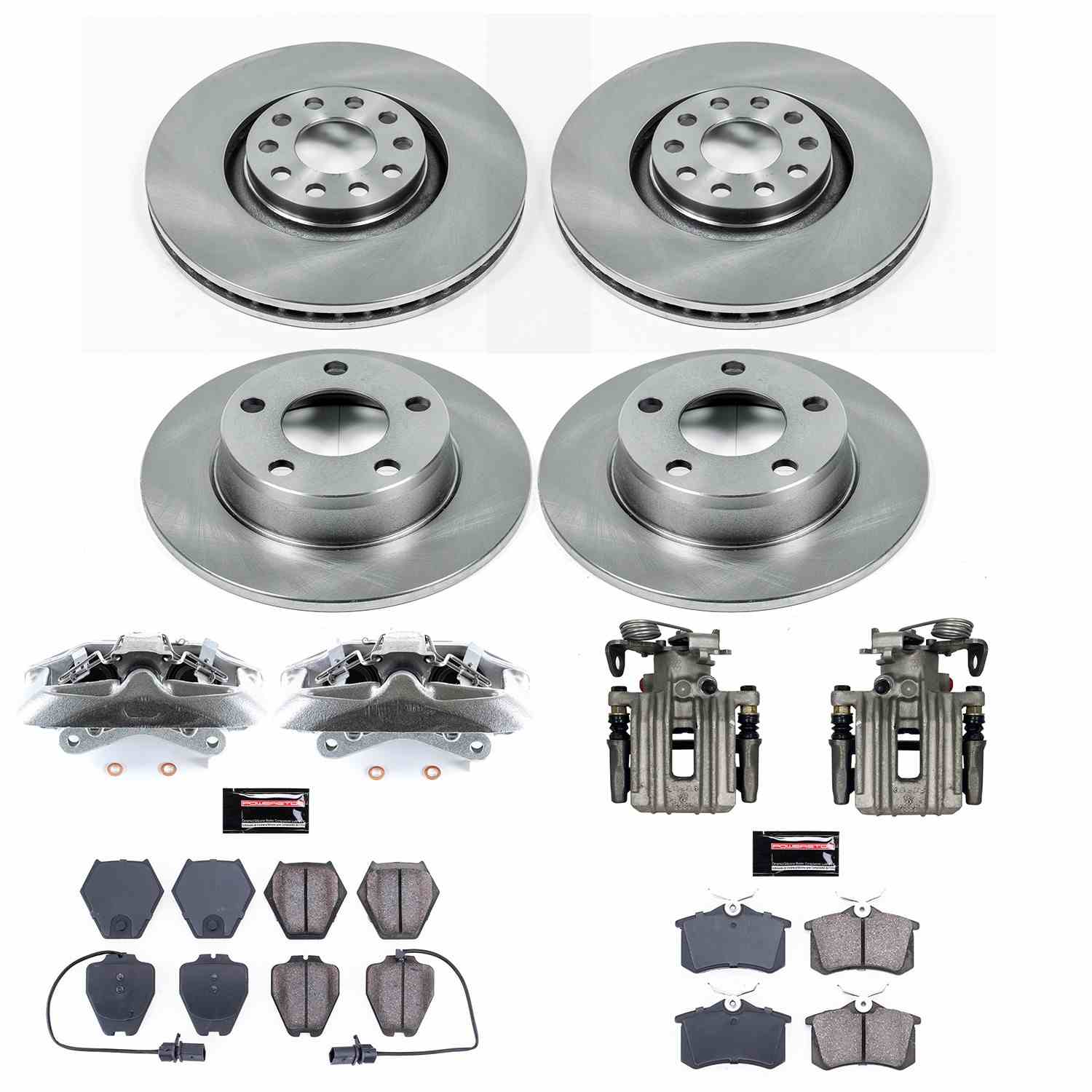 Power Stop 01-05 Audi Allroad Quattro Front & Rear Autospecialty Brake Kit w/Calipers KCOE889