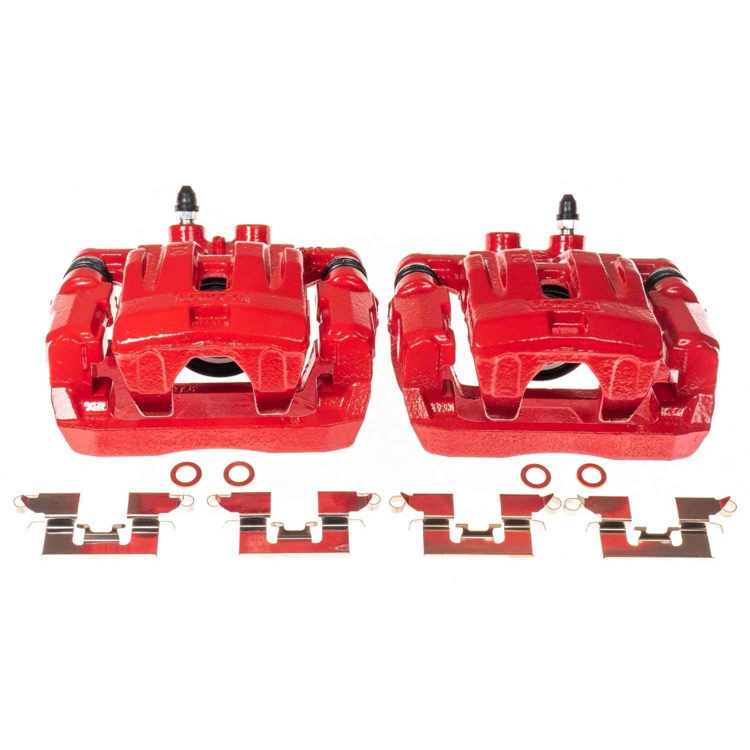 Power Stop 07-10 Ford Edge Rear Red Calipers w/Brackets - Pair S5042