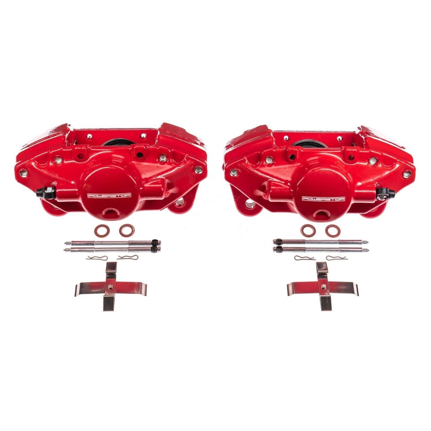 Power Stop 03-04 Infiniti G35 Rear Red Calipers - Pair S6264