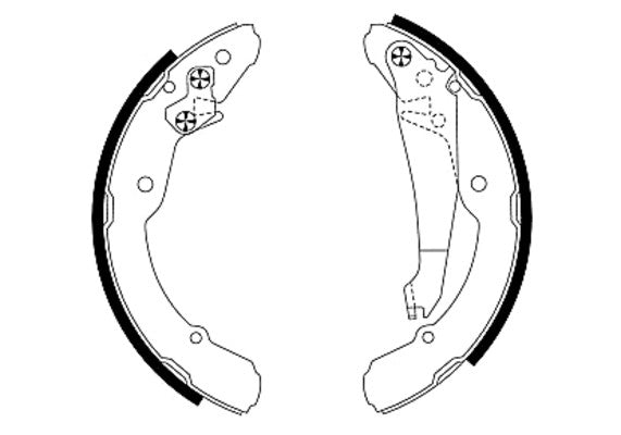 hella pagid drum brake shoe  frsport 355001691