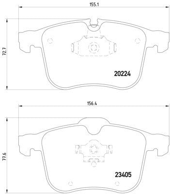 hella pagid disc brake pad set  frsport 355006561