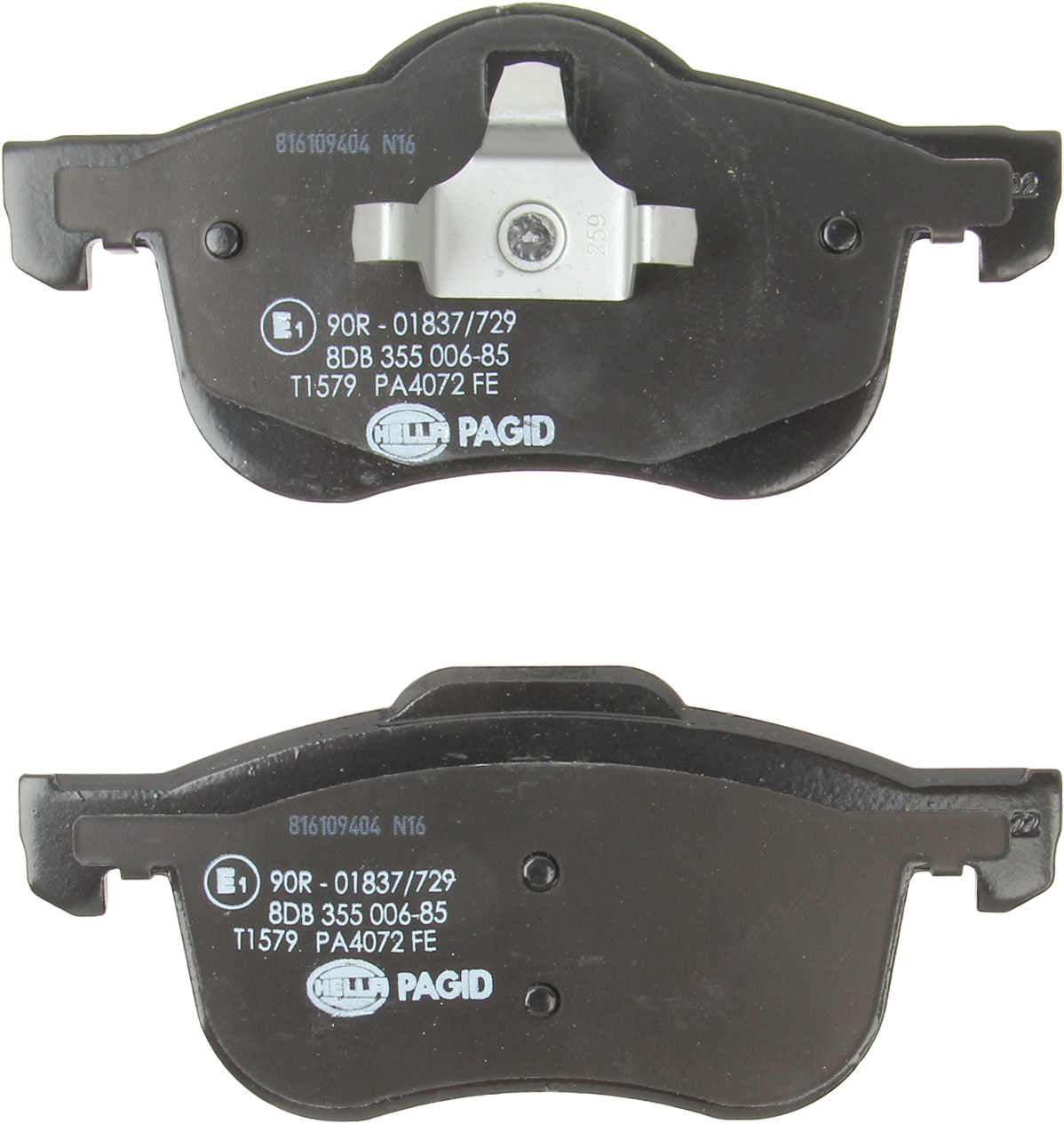 hella pagid disc brake pad set  frsport 355006851