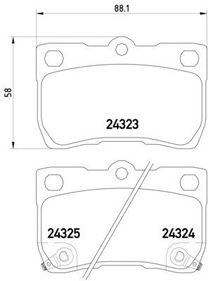 hella pagid disc brake pad set  frsport 355006971