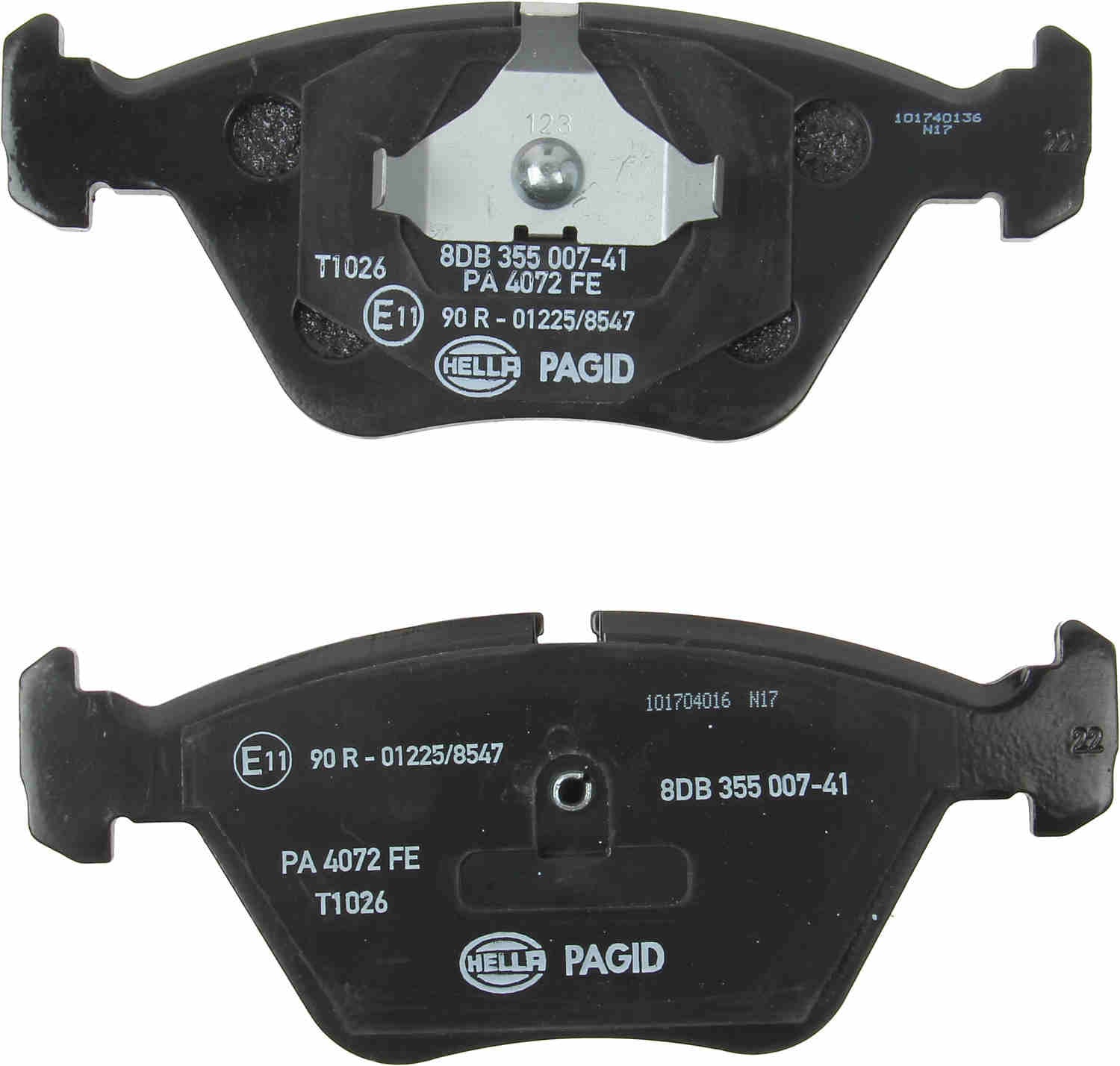 hella pagid disc brake pad set  frsport 355007411