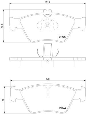 hella pagid disc brake pad set  frsport 355007831