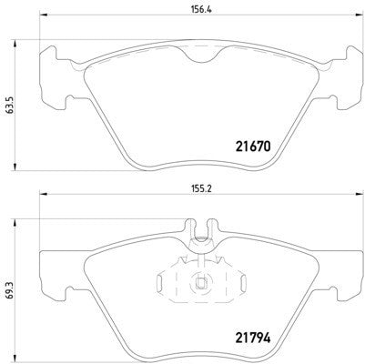 hella pagid disc brake pad set  frsport 355007861