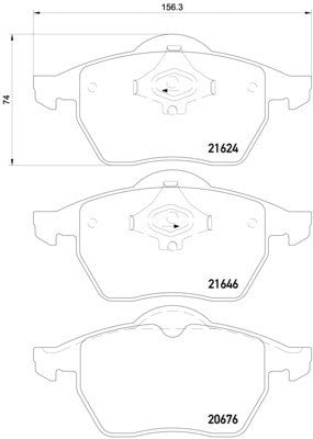 hella pagid disc brake pad set  frsport 355007881