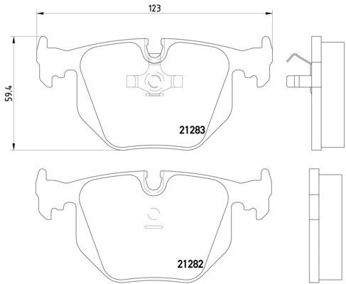 hella pagid disc brake pad set  frsport 355008121