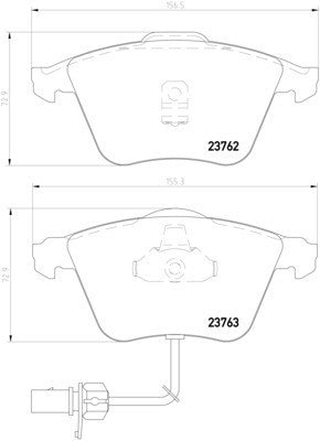 hella pagid disc brake pad set  frsport 355009141