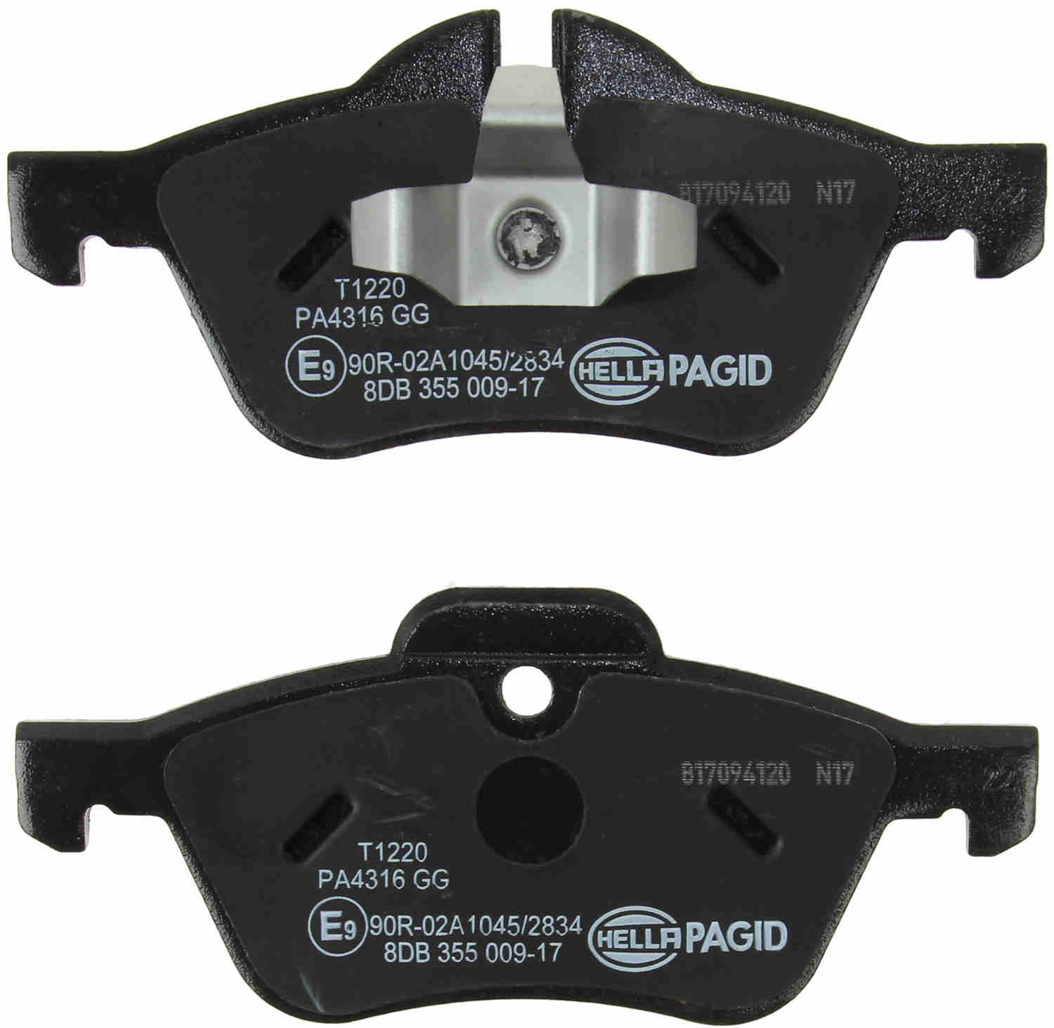 hella pagid disc brake pad set  frsport 355009171