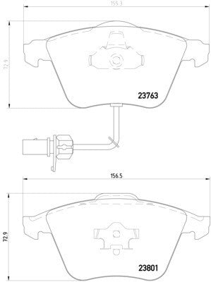 hella pagid disc brake pad set  frsport 355009201