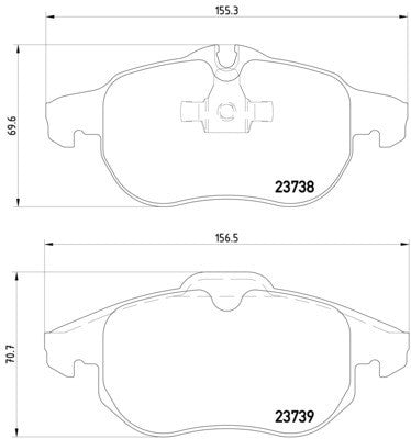 hella pagid disc brake pad set  frsport 355009311