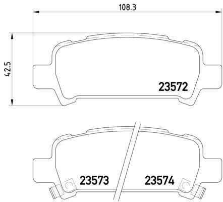 hella pagid disc brake pad set  frsport 355009401