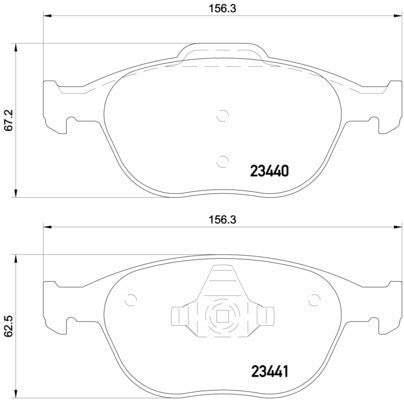 hella pagid disc brake pad set  frsport 355009561