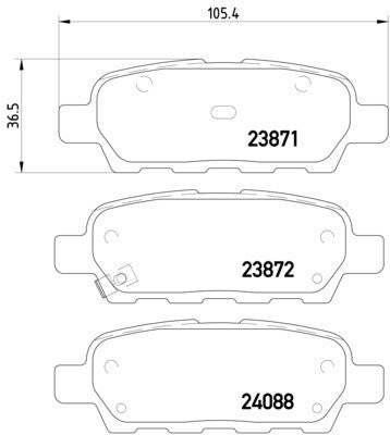 hella pagid disc brake pad set  frsport 355010241