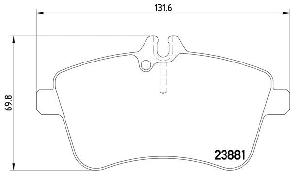 Hella Pagid Disc Brake Pad Set  top view frsport 355010331