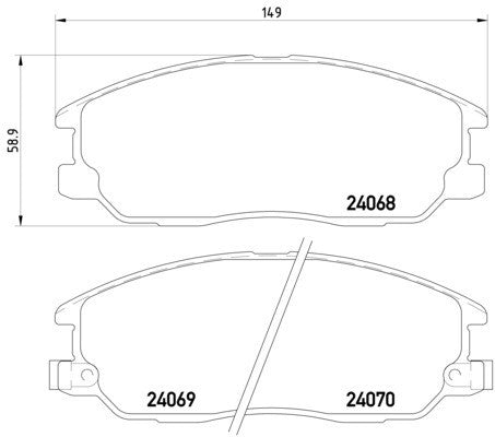 hella pagid disc brake pad set  frsport 355010451