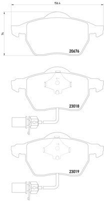 hella pagid disc brake pad set  frsport 355010731