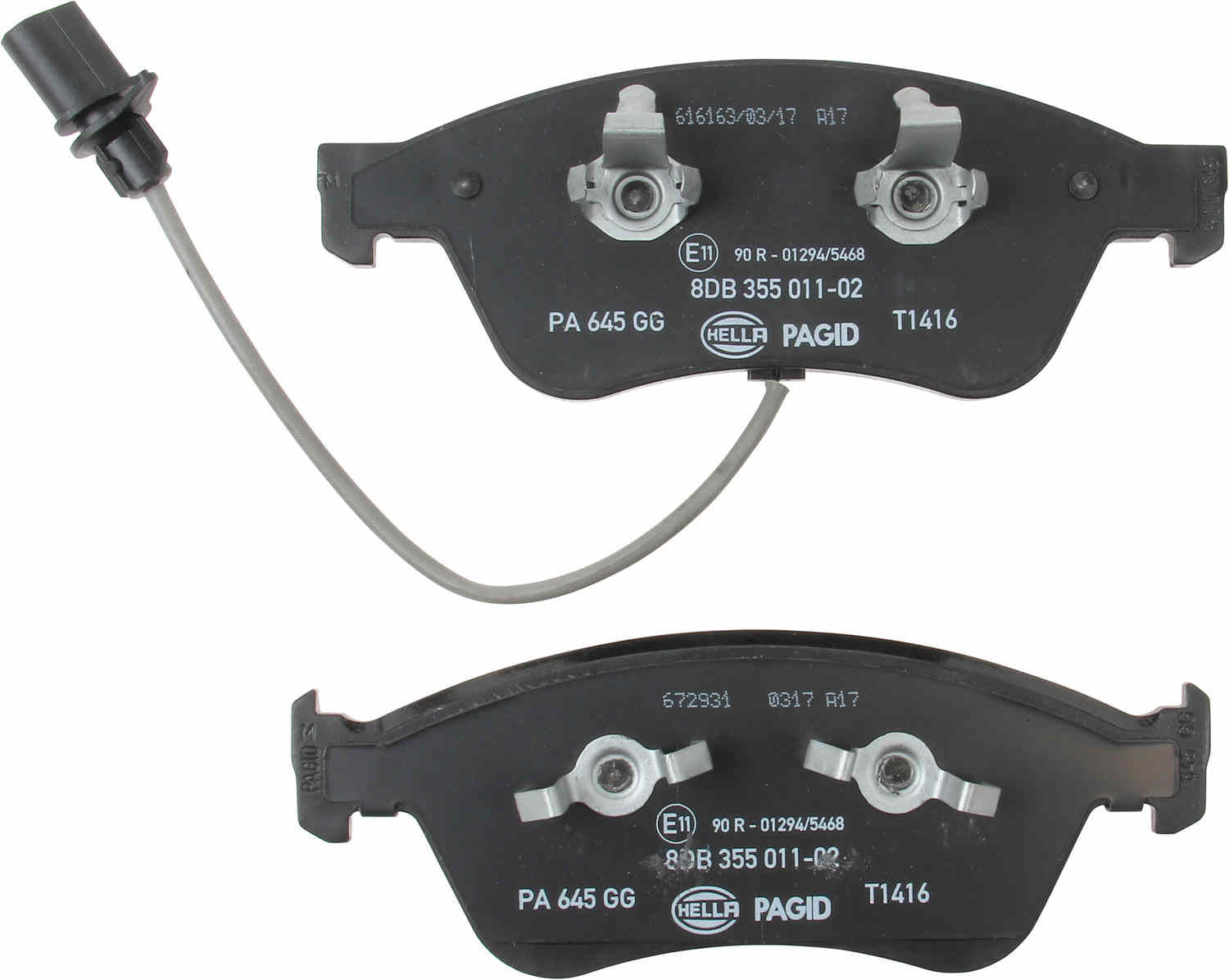 hella pagid disc brake pad set  frsport 355011021