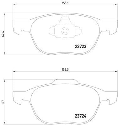 hella pagid disc brake pad set  frsport 355011191